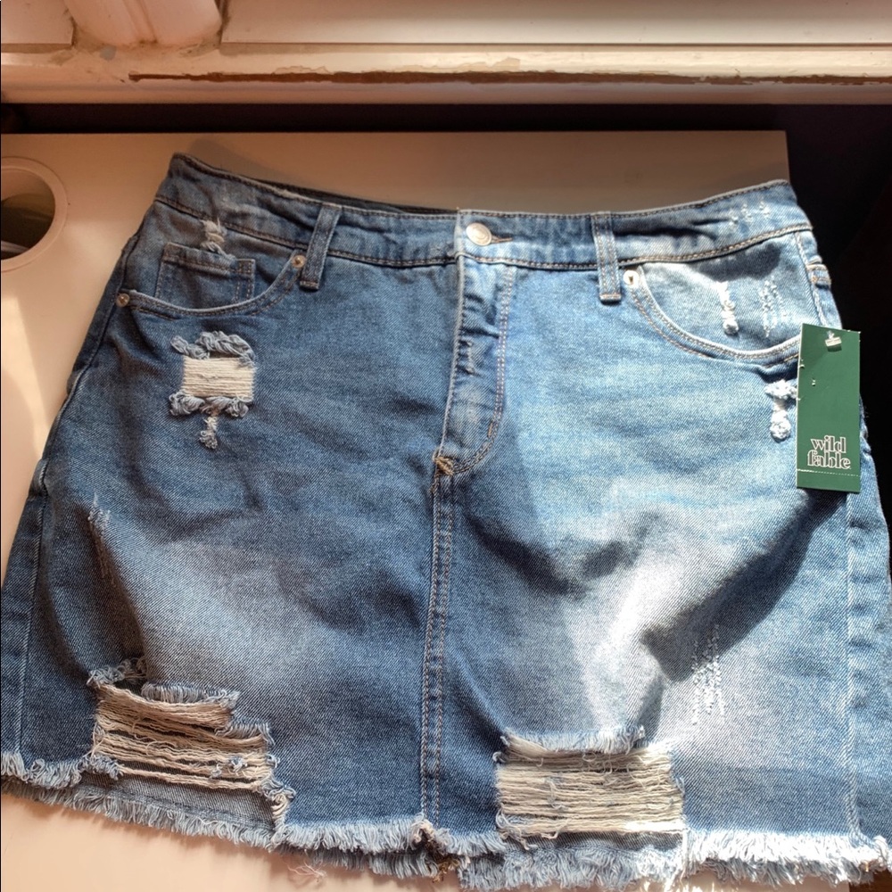 brand new denim skirt